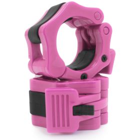 Olympic Barbell Clamp Collars Pink Olympic Barbell Clamp Collars Pink